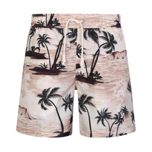 Palm Angels Hawaiian Dream Beige Simboxers Beige, Herr