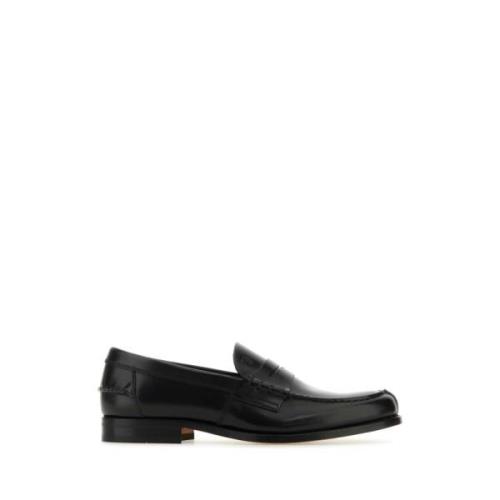 Tod's Klassiska svarta läderloafers Black, Herr