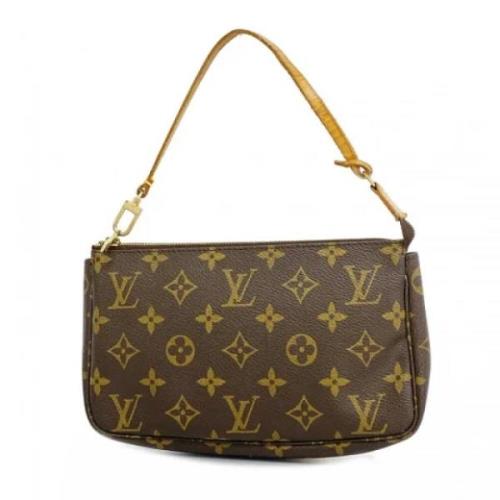 Louis Vuitton Vintage Pre-owned Tyg kuvertvskor Brown, Dam