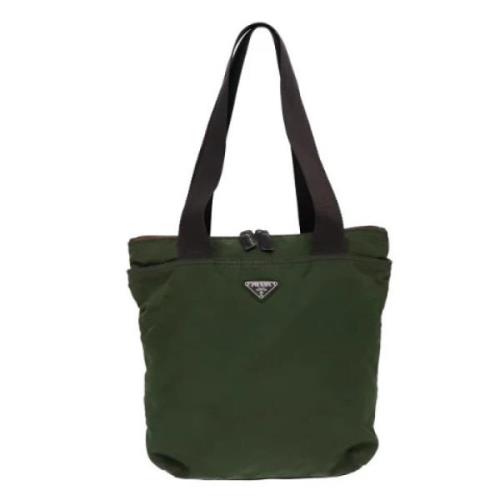 Prada Vintage Pre-owned Tyg prada-vskor Green, Dam