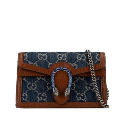 Gucci Vintage Pre-owned Laeder gucci-vskor Blue, Dam