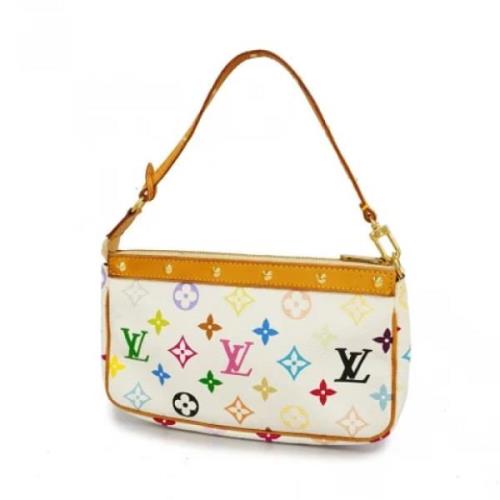 Louis Vuitton Vintage Pre-owned Tyg kuvertvskor White, Dam