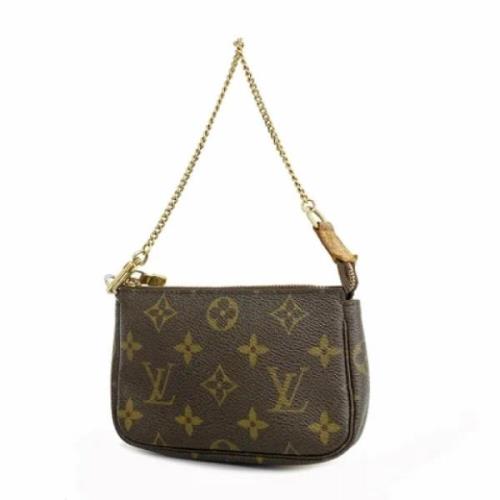 Louis Vuitton Vintage Pre-owned Tyg kuvertvskor Brown, Dam