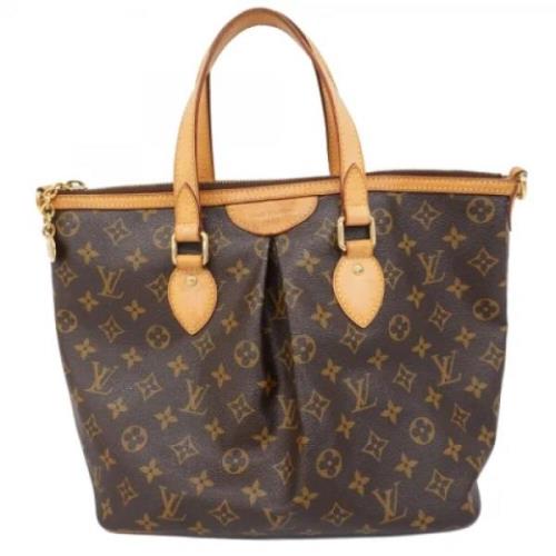 Louis Vuitton Vintage Pre-owned Tyg axelremsvskor Brown, Dam