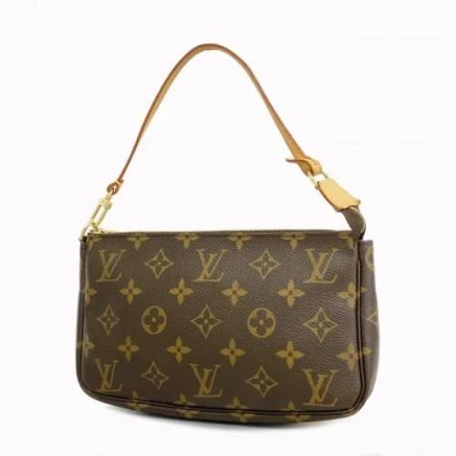 Louis Vuitton Vintage Pre-owned Tyg kuvertvskor Brown, Dam