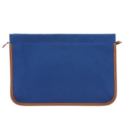 Hermès Vintage Pre-owned Canvas kuvertvskor Blue, Dam