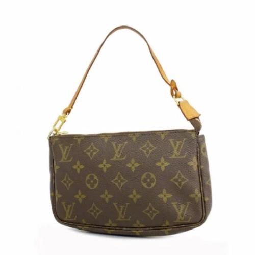 Louis Vuitton Vintage Pre-owned Tyg kuvertvskor Brown, Dam