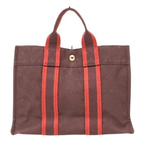 Hermès Vintage Pre-owned Canvas totevskor Red, Dam