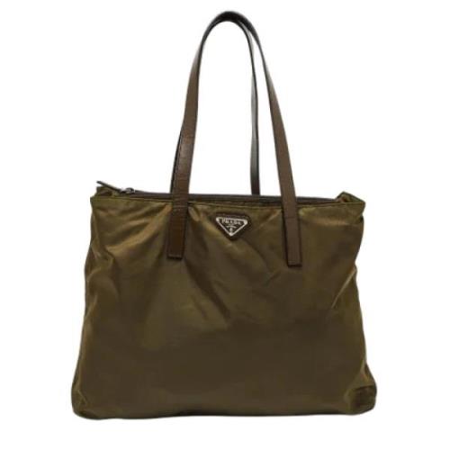 Prada Vintage Pre-owned Laeder totevskor Green, Dam