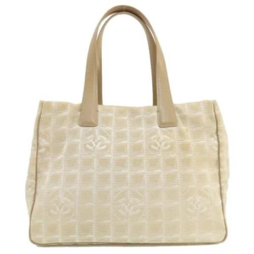 Chanel Vintage Pre-owned Canvas chanel-vskor Beige, Dam