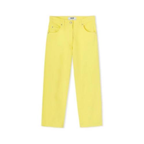 Msgm Trousers Yellow, Dam