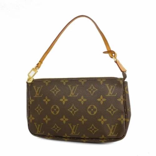 Louis Vuitton Vintage Pre-owned Tyg kuvertvskor Brown, Dam