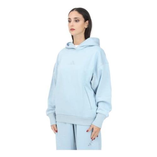 Adidas Blå Hoodie Tröja All Season Kvinnor Blue, Dam