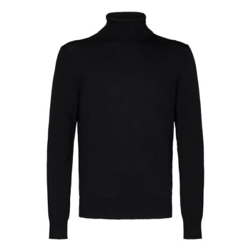 Emporio Armani Svart Turtleneck Ulltröja Black, Herr