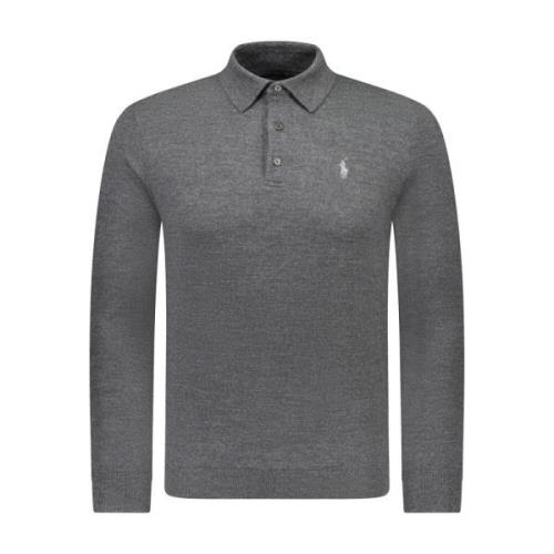 Polo Ralph Lauren Grå Ull Polo Tröja Gray, Herr