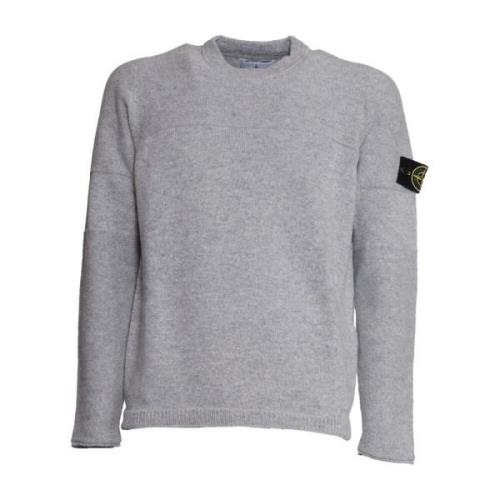 Stone Island Grå Stickat Herrkläder Aw23 Gray, Herr