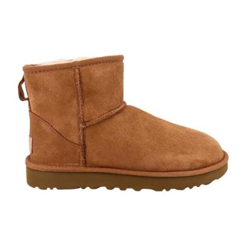 UGG Exklusiva Beige Mocka Ankelboots för Kvinnor Beige, Dam