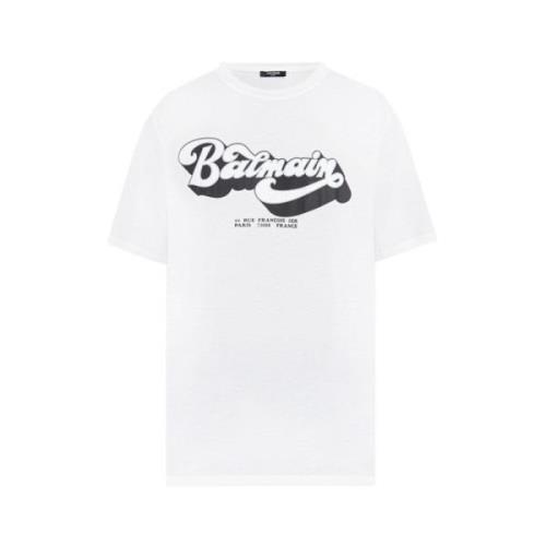 Balmain Snygg T-shirt för Män White, Herr