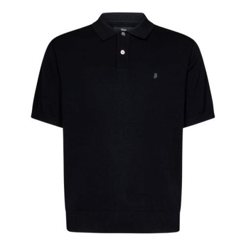 Stüssy Svarta T-shirts och Polos med Vit Logobrodyr Black, Herr