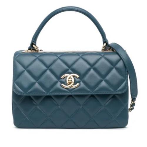 Chanel Vintage Pre-owned Laeder handvskor Blue, Dam