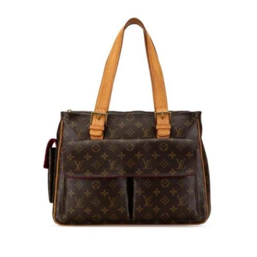 Louis Vuitton Vintage Pre-owned Canvas axelremsvskor Brown, Dam