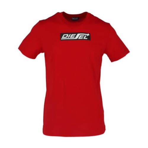 Diesel Grafiskt Tryck Dam T-shirt Red, Dam