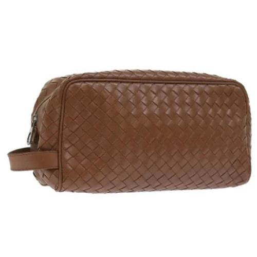 Bottega Veneta Vintage Pre-owned Laeder kuvertvskor Brown, Dam