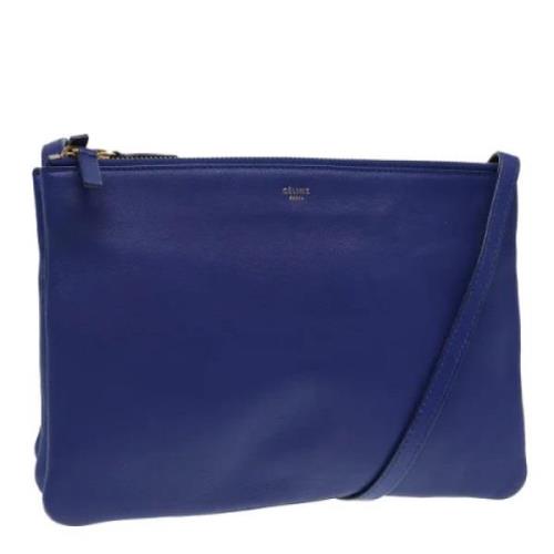 Celine Vintage Pre-owned Laeder axelremsvskor Blue, Dam