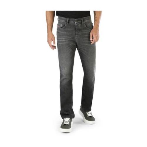 Diesel Svarta Straight Leg Jeans Regular Fit Black, Herr