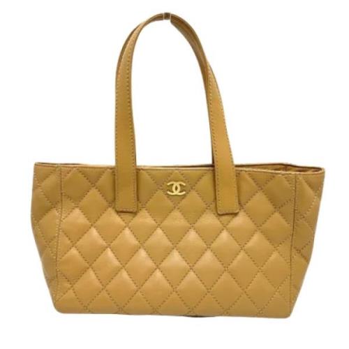 Chanel Vintage Pre-owned Laeder chanel-vskor Beige, Dam