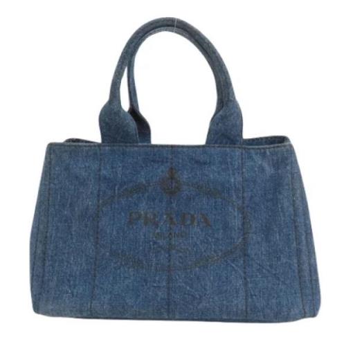 Prada Vintage Pre-owned Denim prada-vskor Blue, Dam