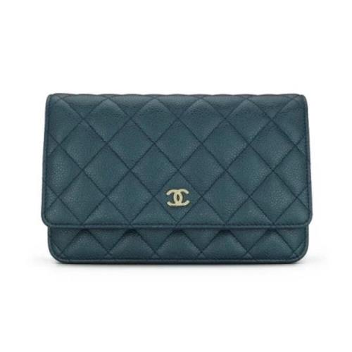 Chanel Vintage Pre-owned Laeder plnbcker Blue, Dam