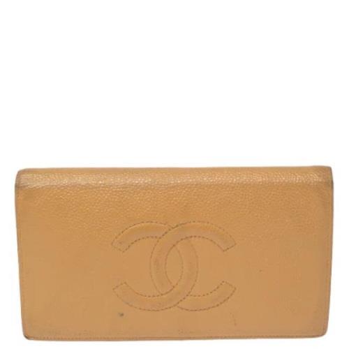 Chanel Vintage Pre-owned Laeder plnbcker Beige, Dam