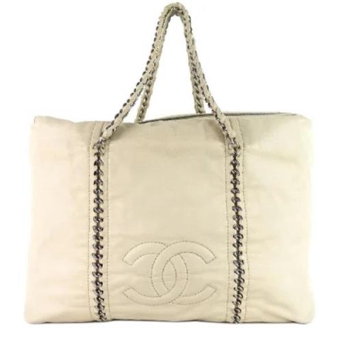 Chanel Vintage Pre-owned Laeder chanel-vskor Beige, Dam