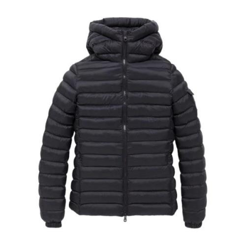 RefrigiWear Quiltad jacka med horisontella ränder Black, Dam