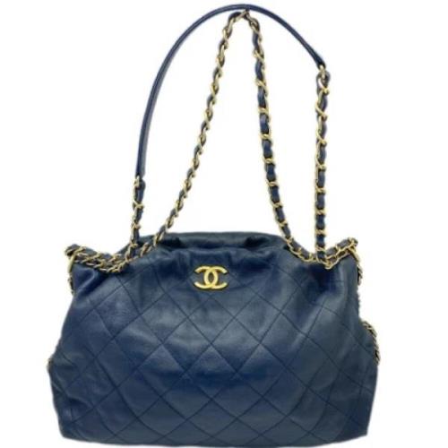 Chanel Vintage Pre-owned Laeder chanel-vskor Blue, Dam