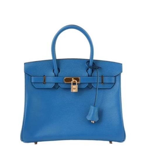 Hermès Vintage Pre-owned Canvas handvskor Blue, Dam