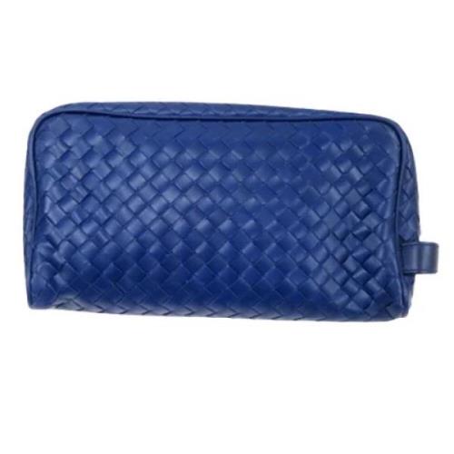 Bottega Veneta Vintage Pre-owned Laeder kuvertvskor Blue, Dam