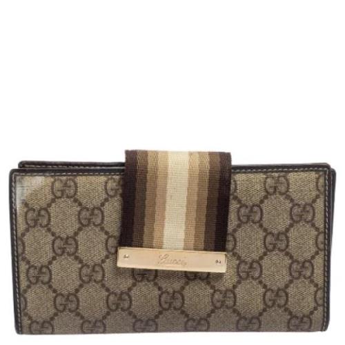 Gucci Vintage Pre-owned Canvas plnbcker Beige, Dam