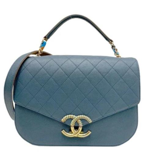 Chanel Vintage Pre-owned Laeder chanel-vskor Blue, Dam