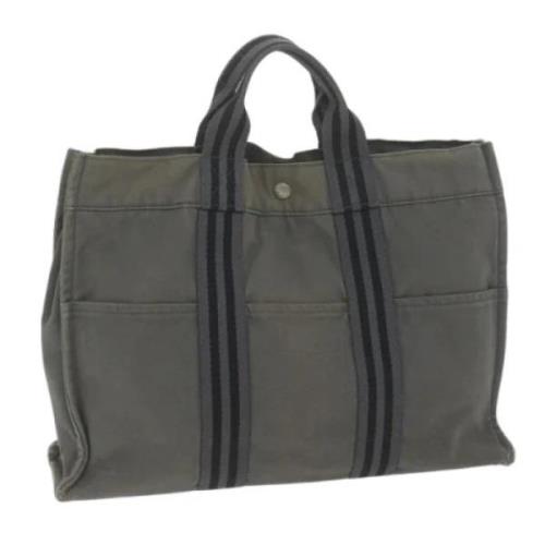 Hermès Vintage Pre-owned Canvas totevskor Gray, Dam