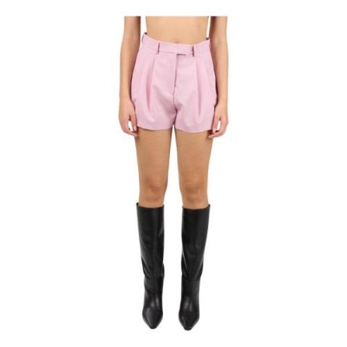 Msgm Ull stretch shorts med veck Pink, Dam