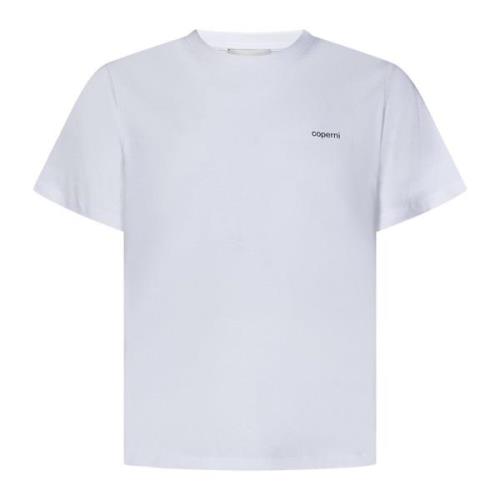 Coperni Vit Logotyp Tryck Bomull T-shirt White, Herr