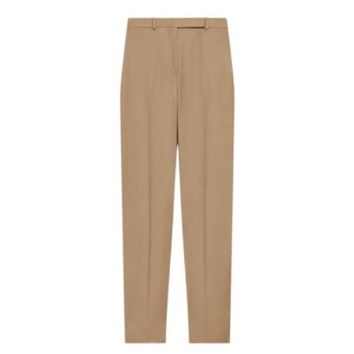 Theory Kamel Ullflanell Tapered Byxor Brown, Dam