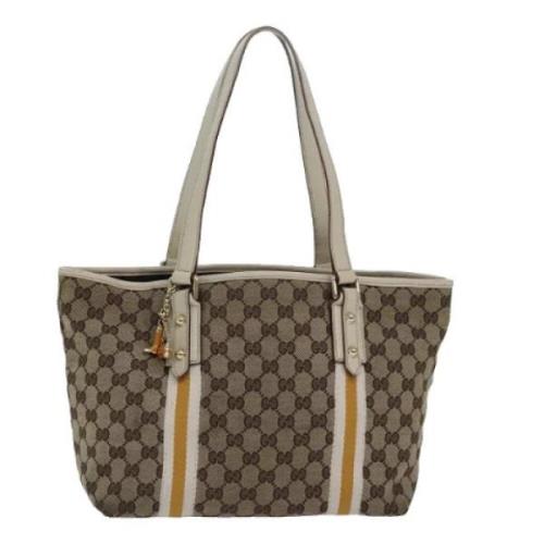 Gucci Vintage Pre-owned Canvas gucci-vskor Beige, Dam