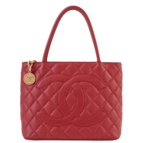 Chanel Vintage Pre-owned Tyg chanel-vskor Red, Dam