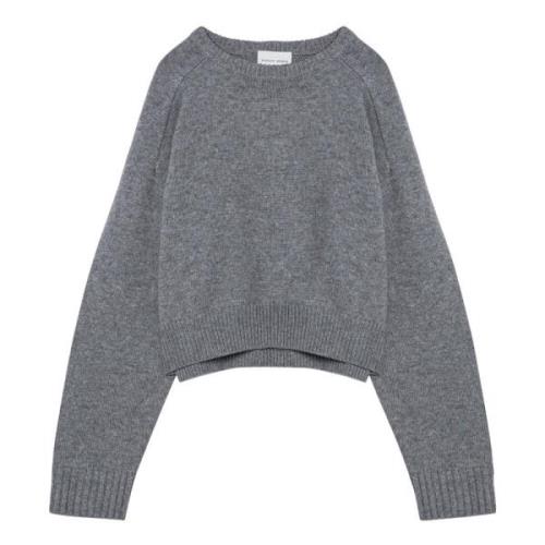 Loulou Studio Rundhalsad T-shirt Gray, Dam