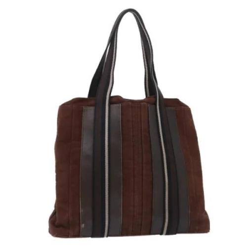 Hermès Vintage Pre-owned Canvas axelremsvskor Brown, Dam