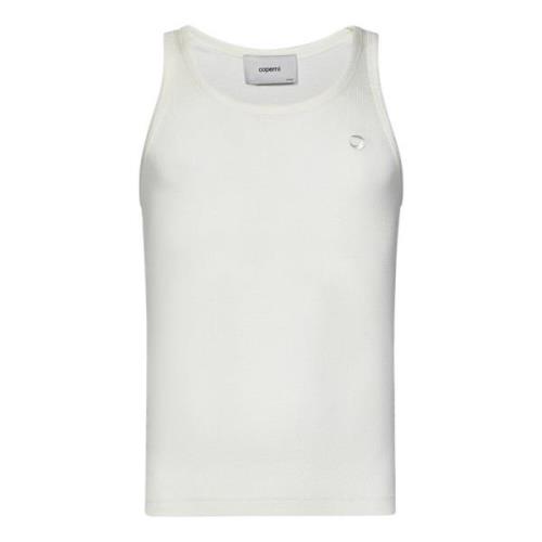 Coperni Vit Ribbad Tanktop White, Herr