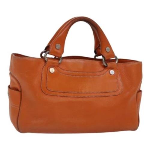 Celine Vintage Pre-owned Laeder handvskor Orange, Dam